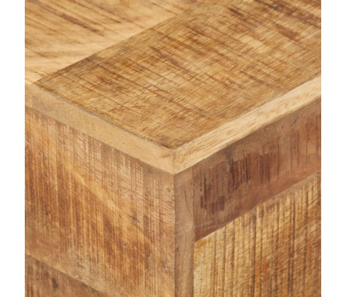 Mesa auxiliar de madera de mango rugosa 30x30x33 cm