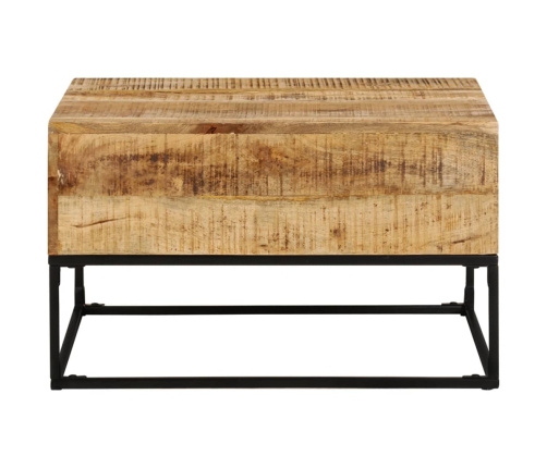 Mesa de centro madera de mango rugosa 68x68x41 cm