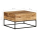 vidaXL Mesa de centro madera de mango rugosa 68x68x41 cm