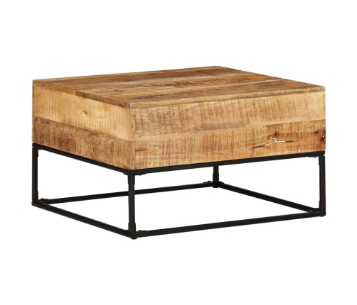 Mesa de centro madera de mango rugosa 68x68x41 cm