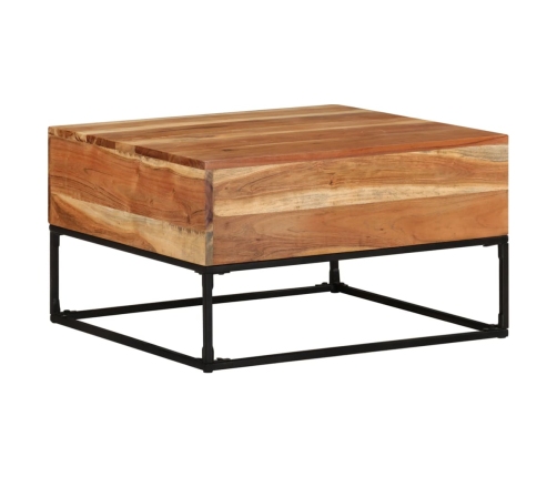 Mesa de centro madera maciza de acacia 68x68x41 cm