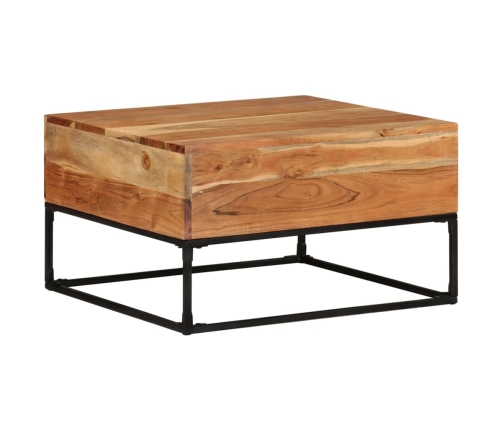 Mesa de centro madera maciza de acacia 68x68x41 cm