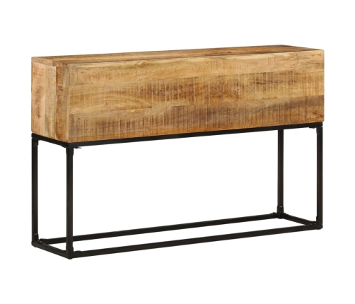 vidaXL Mesa consola de madera de mango rugosa 120x30x75 cm