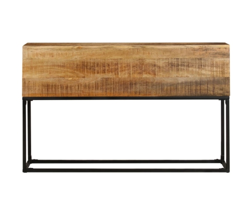 vidaXL Mesa consola de madera de mango rugosa 120x30x75 cm