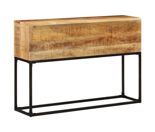 vidaXL Mesa consola de madera de mango rugosa 120x30x75 cm