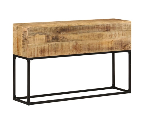 vidaXL Mesa consola de madera de mango rugosa 120x30x75 cm