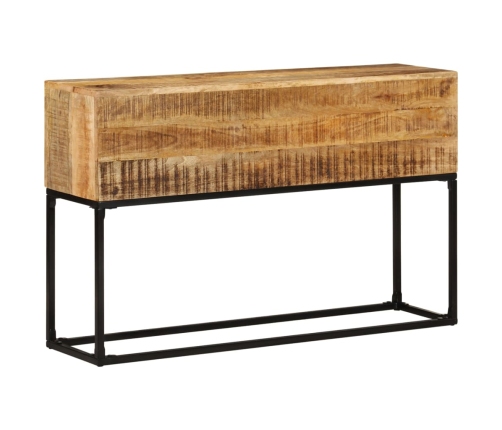 vidaXL Mesa consola de madera de mango rugosa 120x30x75 cm