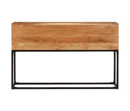 Mesa consola de madera maciza de acacia 120x30x75 cm