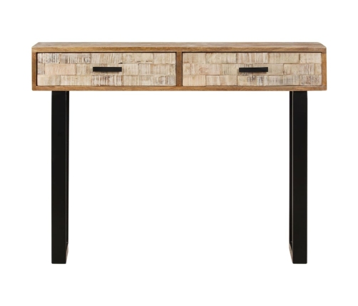 Mesa consola de madera maciza de mango 100x30x75 cm