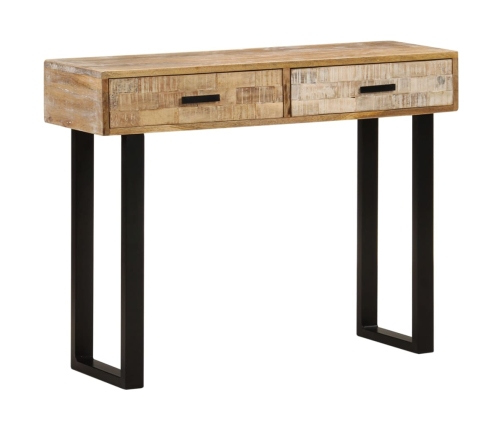 Mesa consola de madera maciza de mango 100x30x75 cm