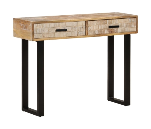 Mesa consola de madera maciza de mango 100x30x75 cm