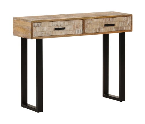 Mesa consola de madera maciza de mango 100x30x75 cm