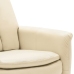 Sillón elevable de cuero sintético blanco crema