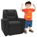 Sillón reclinable para niños cuero sintético negro