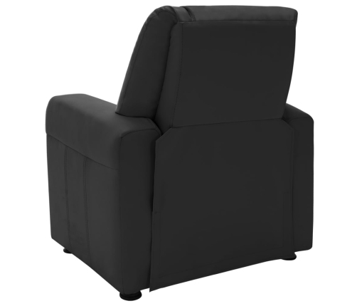 Sillón reclinable para niños cuero sintético negro