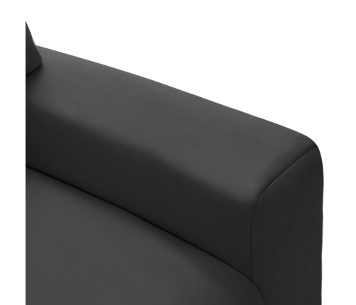 Sillón reclinable para niños cuero sintético negro