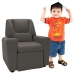 Sillón reclinable para niños cuero sintético gris antracita