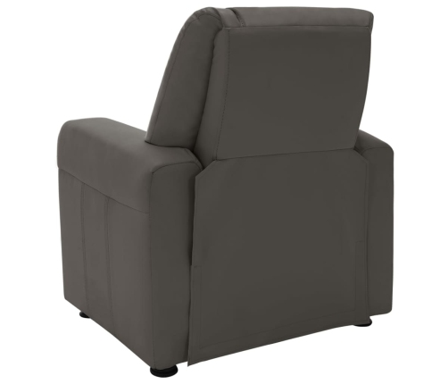 Sillón reclinable para niños cuero sintético gris antracita