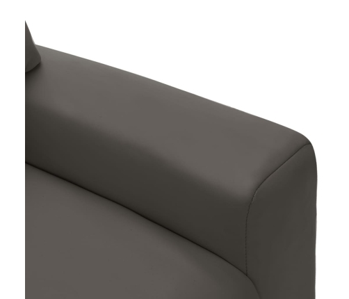 Sillón reclinable para niños cuero sintético gris antracita