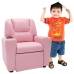 Sillón reclinable para niños cuero sintético rosa