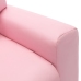 Sillón reclinable para niños cuero sintético rosa