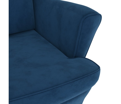 Sillón de terciopelo azul