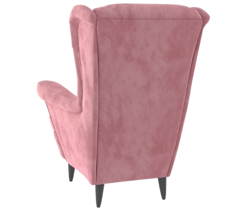 Sillón de terciopelo rosa