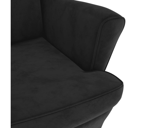 Sillón de terciopelo negro