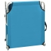 vidaXL Tumbona plegable con toldo de acero azul turquesa