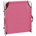 vidaXL Tumbona plegable con toldo de acero rosa magenta