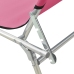 vidaXL Tumbona plegable con toldo de acero rosa magenta