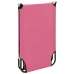 Tumbona plegable de acero rosa