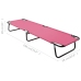 Tumbona plegable de acero rosa