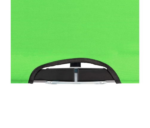 vidaXL Tumbona plegable para 2 personas acero verde