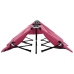 Tumbona doble plegable acero rosa