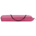 vidaXL Tumbona doble plegable acero rosa