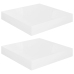 Estante flotante de pared 2 uds MDF blanco brillo 23x23,5x3,8cm