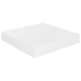 Estante flotante de pared 2 uds MDF blanco brillo 23x23,5x3,8cm