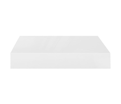 Estante flotante de pared 2 uds MDF blanco brillo 23x23,5x3,8cm