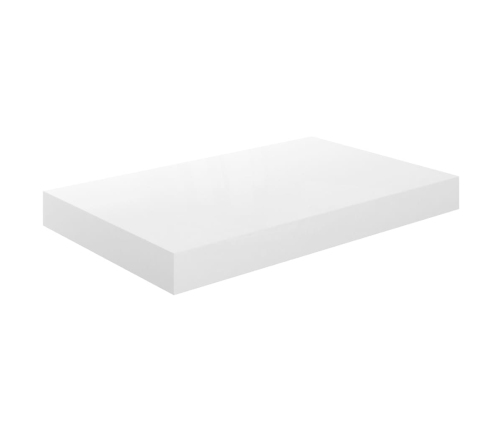 Estante flotante de pared blanco brillante MDF 40x23x3,8 cm