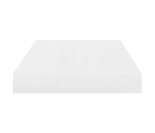 Estante flotante de pared blanco brillante MDF 40x23x3,8 cm