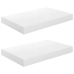 Estante flotante de pared 2 uds MDF blanco brillo 40x23x3,8 cm