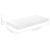 vidaXL Estante flotante de pared 2 uds MDF blanco brillo 50x23x3,8 cm