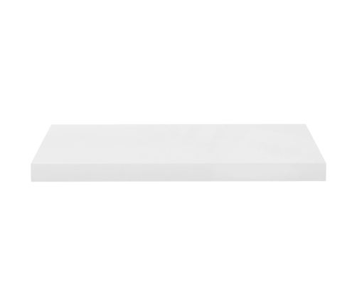 Estante flotante de pared blanco brillante MDF 60x23,5x3,8 cm