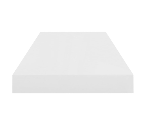 Estante flotante de pared blanco brillante MDF 60x23,5x3,8 cm