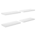 vidaXL Estante flotante de pared 4 uds MDF blanco brillo 60x23,5x3,8cm