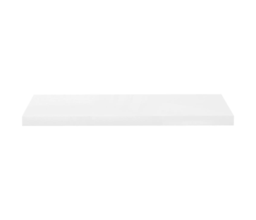 Estante flotante de pared blanco brillante MDF 80x23,5x3,8 cm