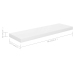 Estante flotante de pared blanco brillante MDF 80x23,5x3,8 cm