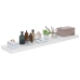 Estante flotante de pared blanco brillante MDF 120x23,5x3,8 cm