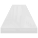 Estante flotante de pared blanco brillante MDF 120x23,5x3,8 cm